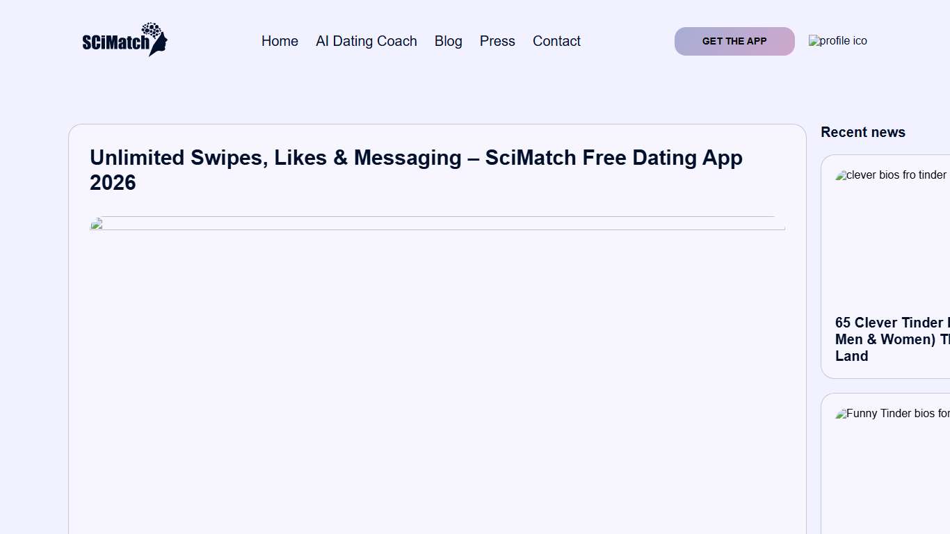 Unlimited Swipes, Likes & Messaging – SciMatch Free Dating App 2026